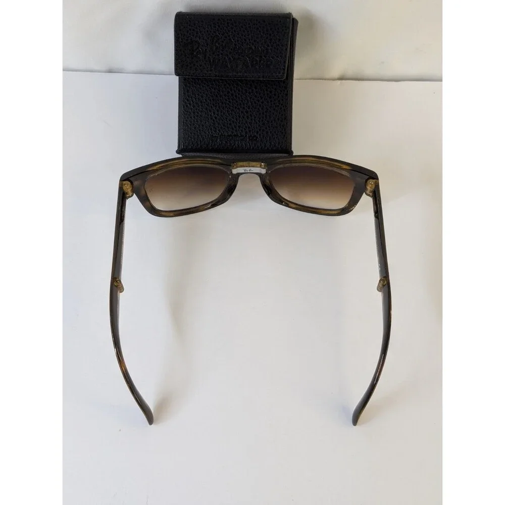 Ray-Ban RB4105 Folding Wayfarer Sunglasses Havana Brown Gradient 710/51 Foldable